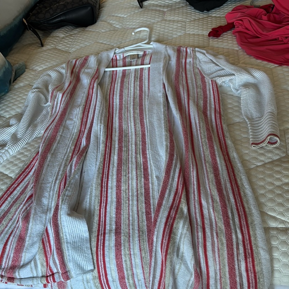 3/4 throw over sweater cardigan